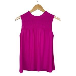 NWT Ann Taylor Vibrant Pink Sleeveless Blouse Top Women’s Sz MP
